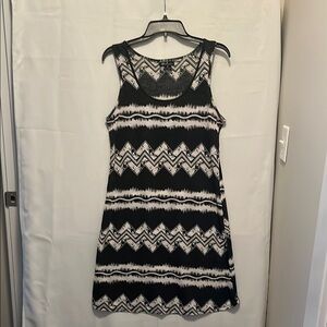 Beach by Exist Black and White Sundress bathing suit cover up dress USED XL